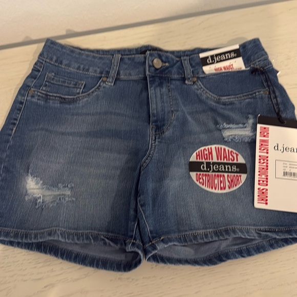 D jeans high waist destructed shorts - Picture 1 of 9
